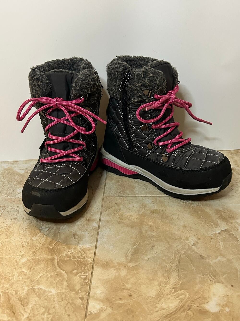Kamik Libra Snow Boots Sz 12 Toddler Waterproof Winter Shoes Black Outdoor